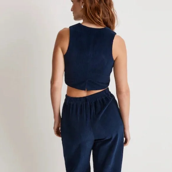 Madewell Donni Corduroy Crop Vest (size M/runs small) - Picture 4 of 9